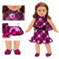 American 18 Inch Dolls Makeup Accessories and Clothes Fashion Dress Tote Bag for 18 Doll Include Outfits Shoes Cosmetic Toys Stuff Gift for Baby Girl (No Doll)