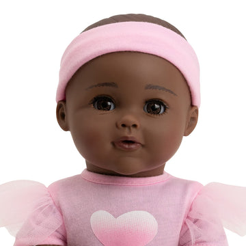 Adora Enchanting Baby Ballerina Collection, 13-Inch African-American Baby Doll Set With Pink Dress, Headband And Ballerina Shoes For Nurturing Pretend Play - Juliet