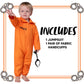 Spooktacular Creations Baby Unisex Jailbird Costume  Jail Prisoner Costume Jumpsuit for Toddler Girls Boys Halloween Dress Up Party (18-24 months)