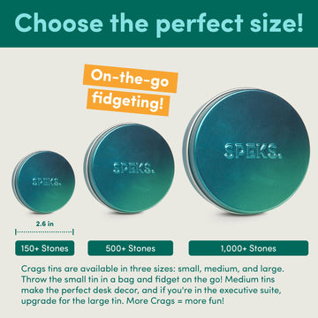 Speks Crags Ferrite Putty, Over 150 Ferrite Stones In A Metal Tin, Seriously Satisfying Fidget Toys For Adults And Desk Toys For