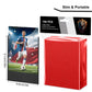 500Ct Matte Black Red Card Sleeves For Trading Cards, Soft Anti-Slip Tough Premium Tcg Standard Card Penny Sleeves Compatible Wi