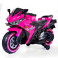 Blitzshark 12V Electric Motorcycle  Kids Motorcycle with Training Wheel  7AH Battery Ride On Motorbike for Kids  3.2 MPH Max Speed  Twist Grip Throttle  Brake Pedal  Soft Tires Extra Long Seat  Pink