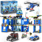 Hogokids City Police Station Building Set - 1260 Pcs Police Building Block Toys With Helicopter Motorcycle Police Vehicle Bandit Car, Stem Police Construction Toy For Kids Boys Girls Ages 8-12+ Years