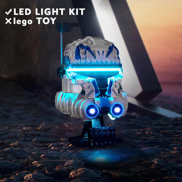 Vonado Led Light Kit Compatible With Lego Captain Rex Helmet Set 75349, Diy Lighting Compatible With Lego Helmet 75349 (No Model), Creative Lights Compatible With Lego Helmet 2023 Series