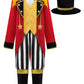 Relibeauty Circus Ringmaster Costume For Kids 2 Pieces Set With Hat,120 Red