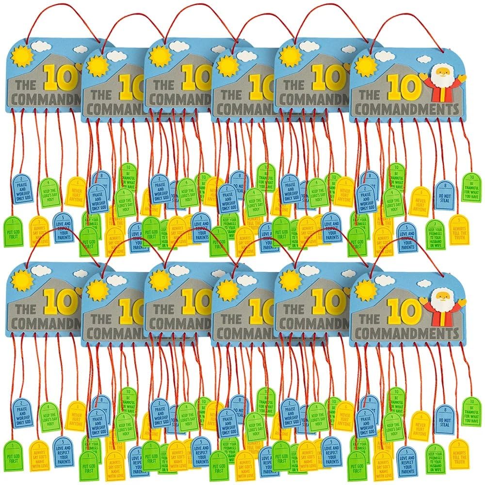 Fun Express Ten Commandments Mobile CK - Craft Kits - 12 Pieces