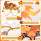 Hiboom 24 Pcs Thanksgiving Paper Glasses Fall Party Decoration Turkey Maple Leaf Eyeglasses Autumn Costume Photo Booth Props for