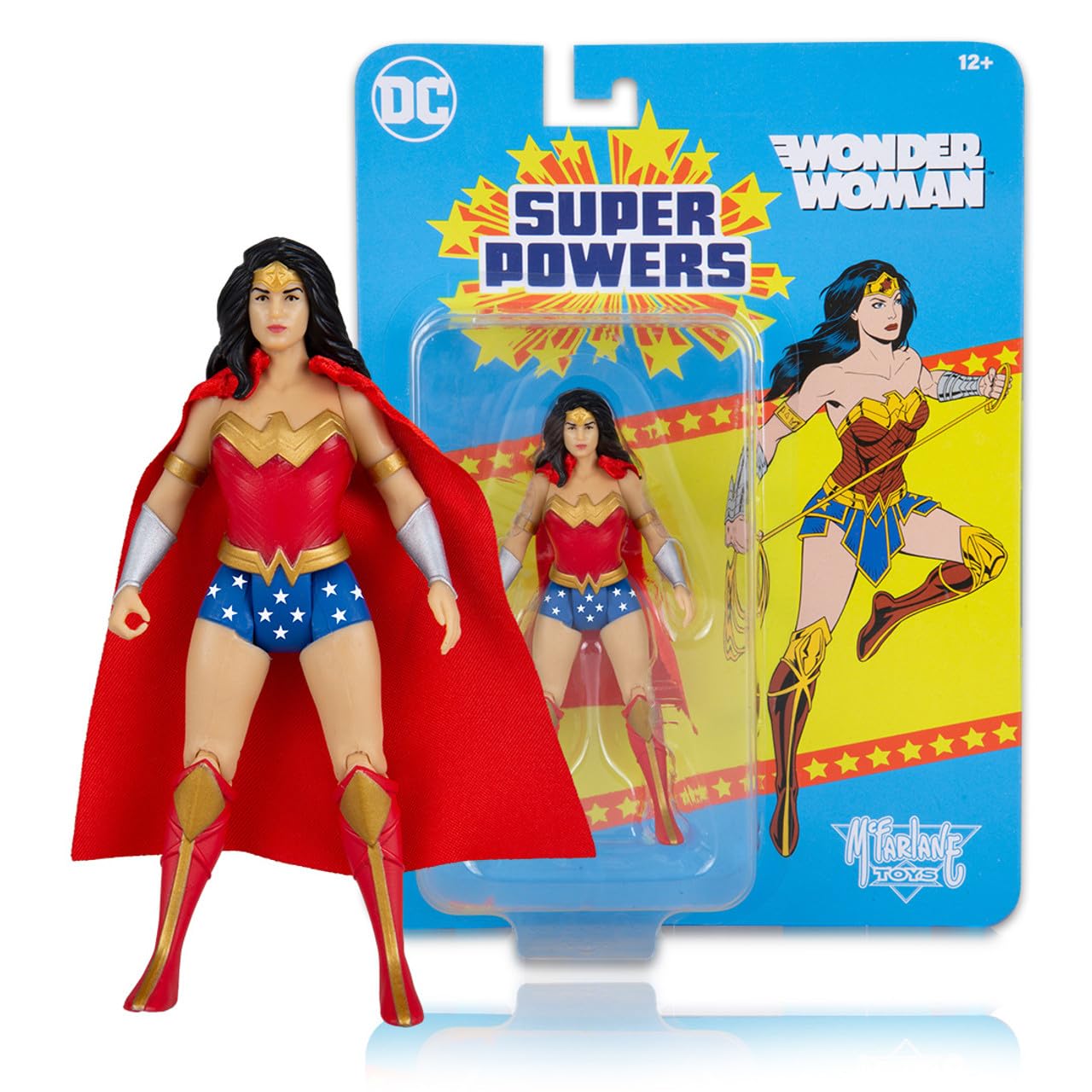 McFarlane Toys DC Direct Super Powers 5IN Wonder Woman Figure - Red - Model 15774 - Small Plastic Collectible