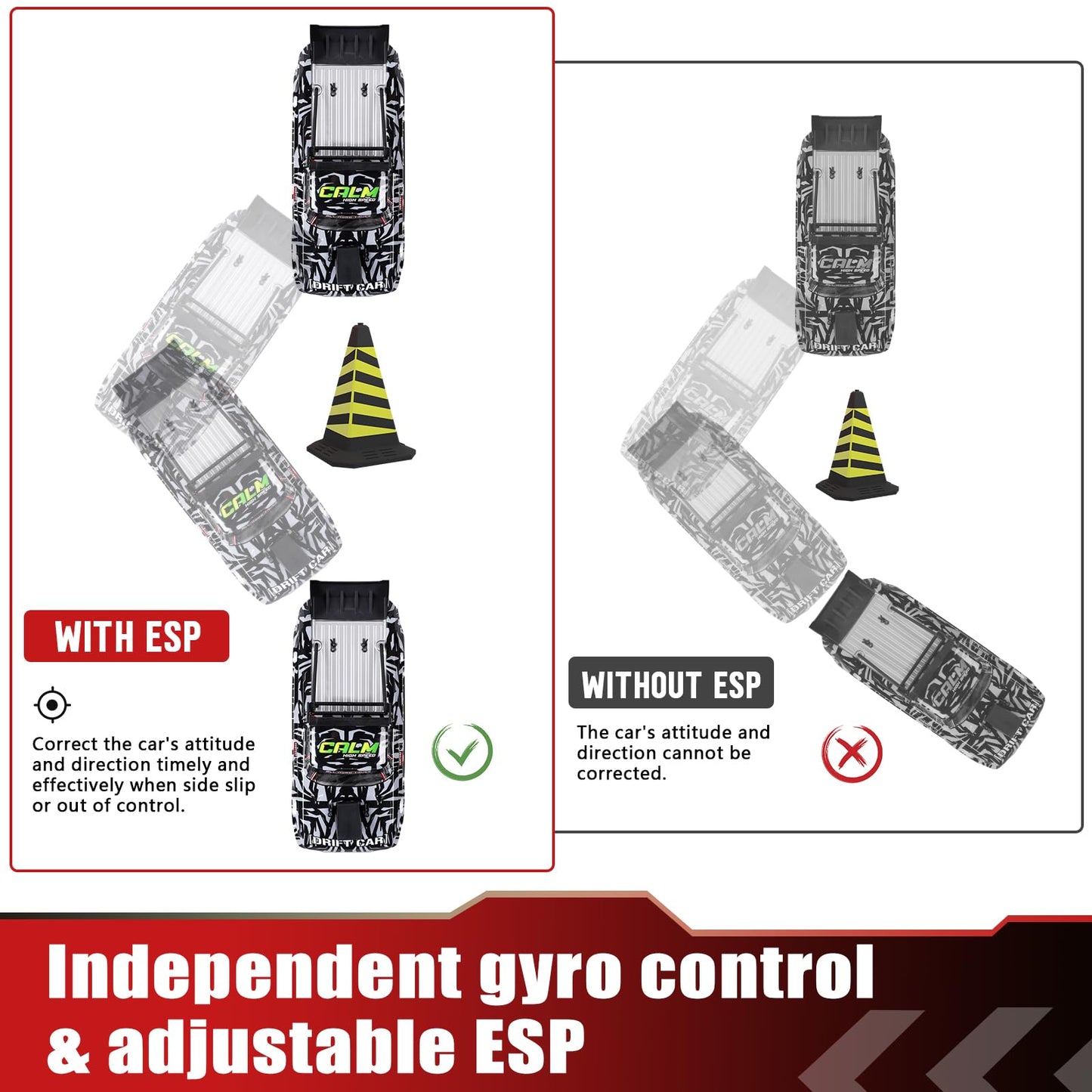 Itefdtutne 1/12 Remote Control Car Drift Rc With Gyro For Adults, 2.4G 4Wd High Speed Drifting Rc Car 35Km/H Proportional Thrott