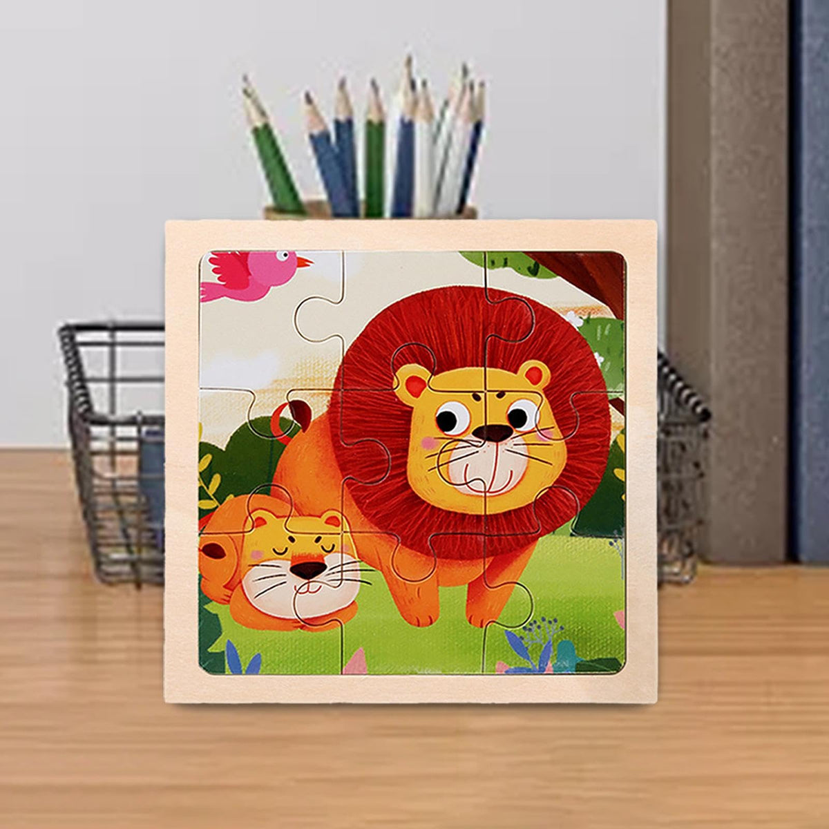 ATORSE?Wooden Jigsaw Puzzles Early Learning Educational Toys for Kids Toddlers Lion|Baby | Toys for Baby | Developmental Baby To
