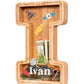 Summidate Wooden Letter Piggy Bank| Piggy Bank For Boys Girls Toddler| Alphabet I Money Bank| Coin Bank Birthday Gift For Kids|2024 Graduation Money Box (I)