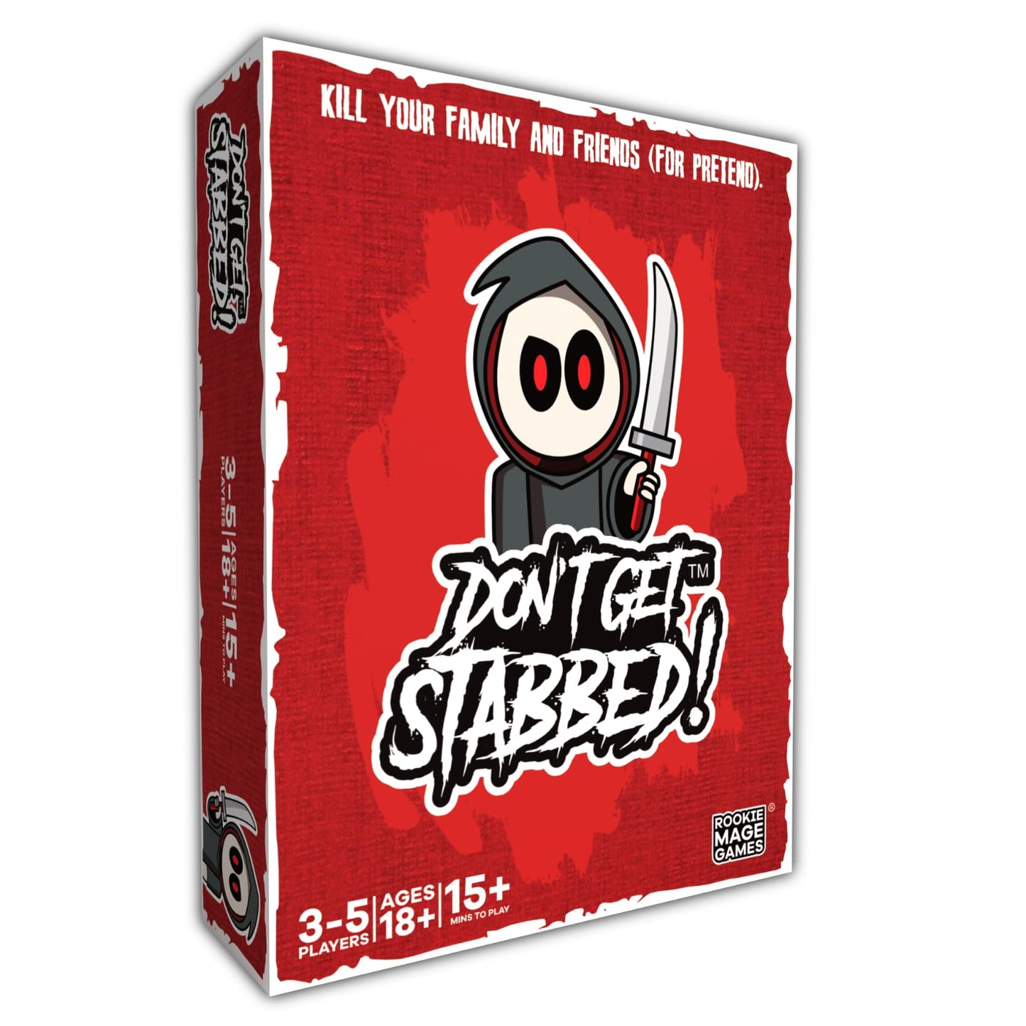 Don't Get Stabbed!: The Party Game Where You Get to Kill Your Family and Friends (for Pretend). Exciting Card Game for mature-themeds and Horror Gift for Scary Movie Fans. Great for Halloween.