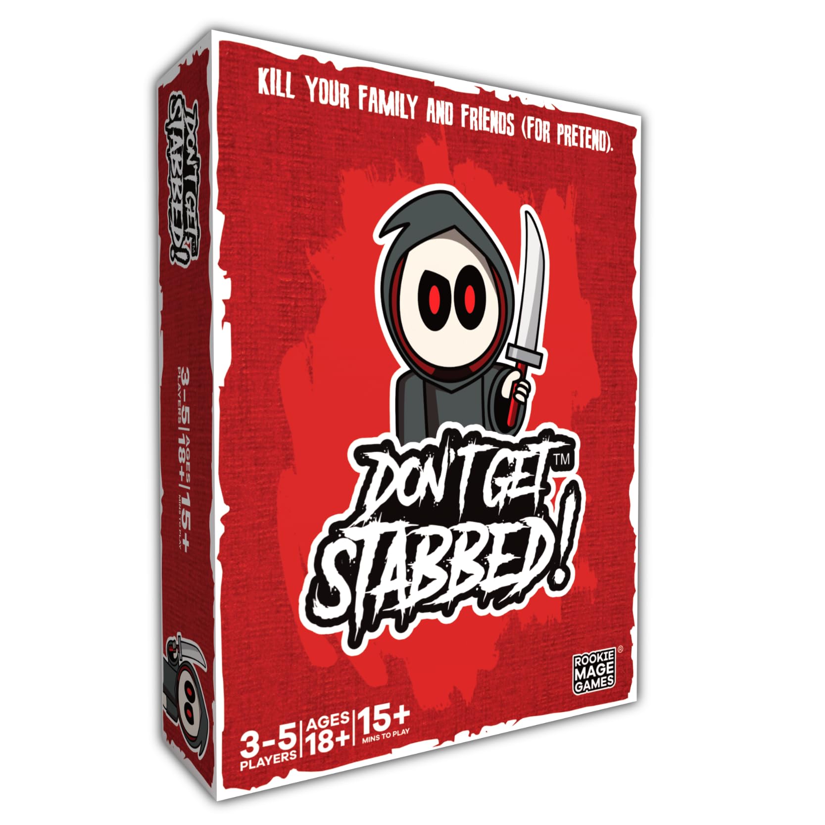 Don't Get Stabbed!: The Party Game Where You Get to Kill Your Family and Friends (for Pretend). Exciting Card Game for mature-themeds and Horror Gift for Scary Movie Fans. Great for Halloween.