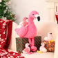 Morismos Plush Flamingo Stuffed Animal-18 Inch Mommy Stuffed Flamingo With 4 Baby Flamingo Plush Toys Inside Zipper Tummy, Pink Flamingo Toy Gift For Girl Women Decor Birthday Christmas Valentines