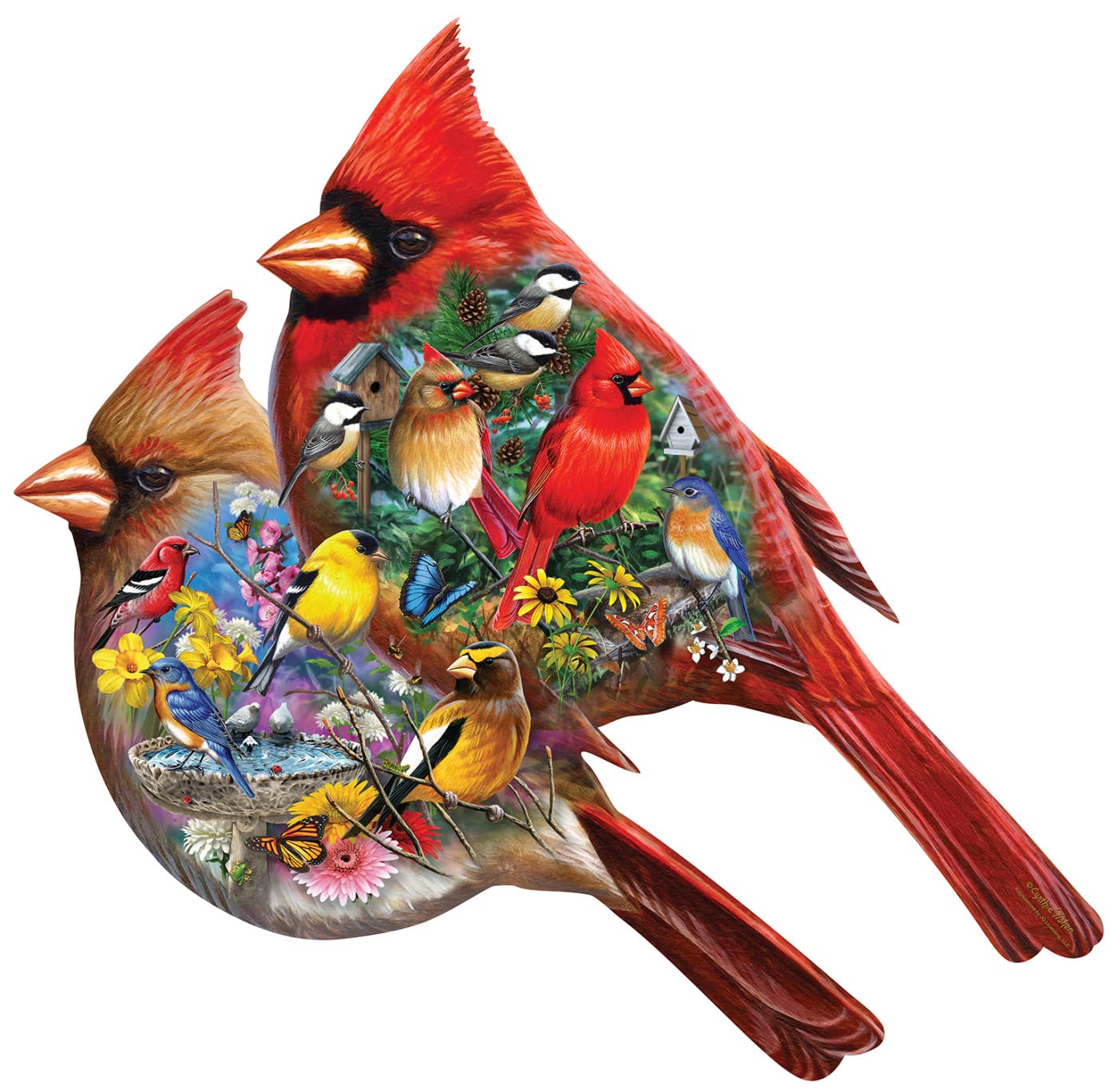 Masterpieces 1000 Piece Jigsaw Puzzle For Adults, Family, Or Youth - Cardinals - 27.5'X37.5'