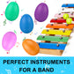 Cocomoon Egg Shakers Musical Instruments For Babies-40Pcs Musical Maracas Percussion Instrument (10 Colors) Easter Eggs With A Storage Bag For Music Parties,Toys Music Learning Diy Painting