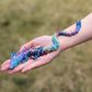 Subpoly 12 Articulated Gem Stone Dragon - New 2024 Ver - Multi Color 3D Printed Plastic Dragon Figure - Rainbow Pearlescent Colors - Interlocked Body Segments and Legs (Medium 12  Blue Raspberry)