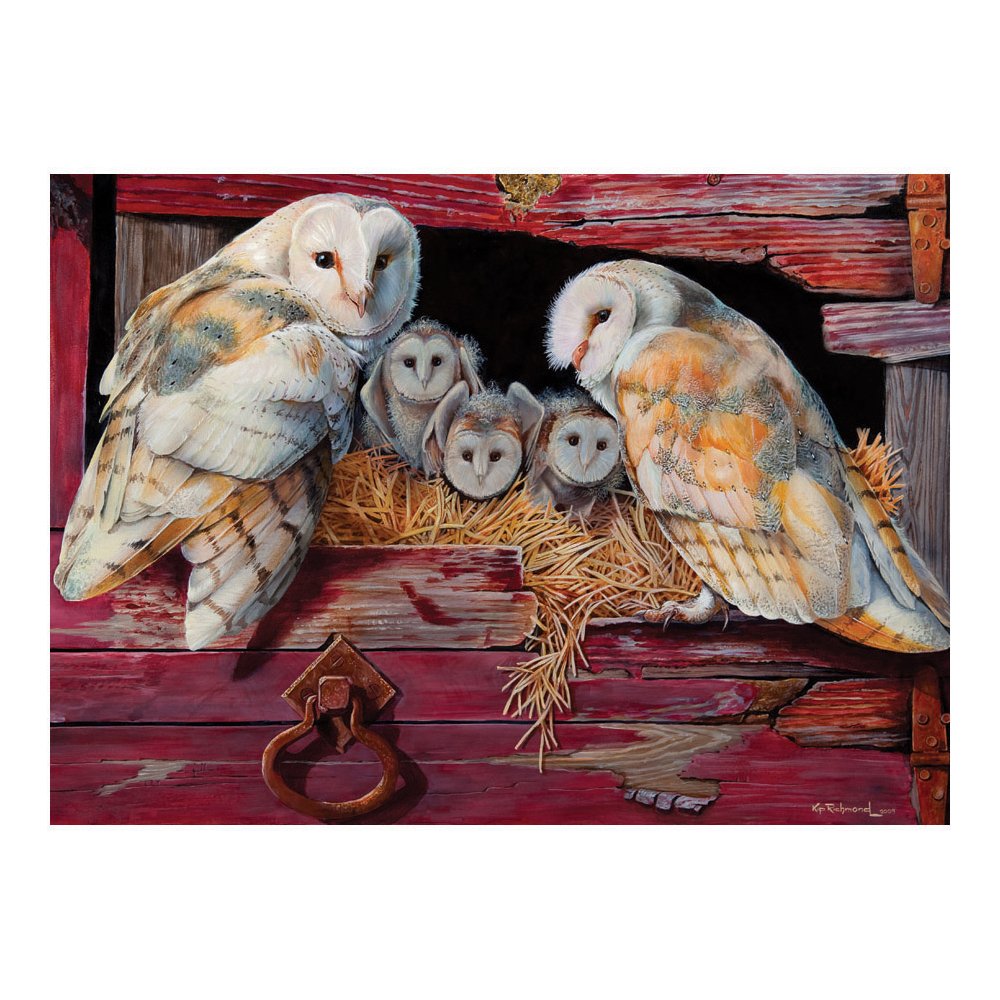 Cobble Hill Barn Owls 1000 Piece Jigsaw Puzzle