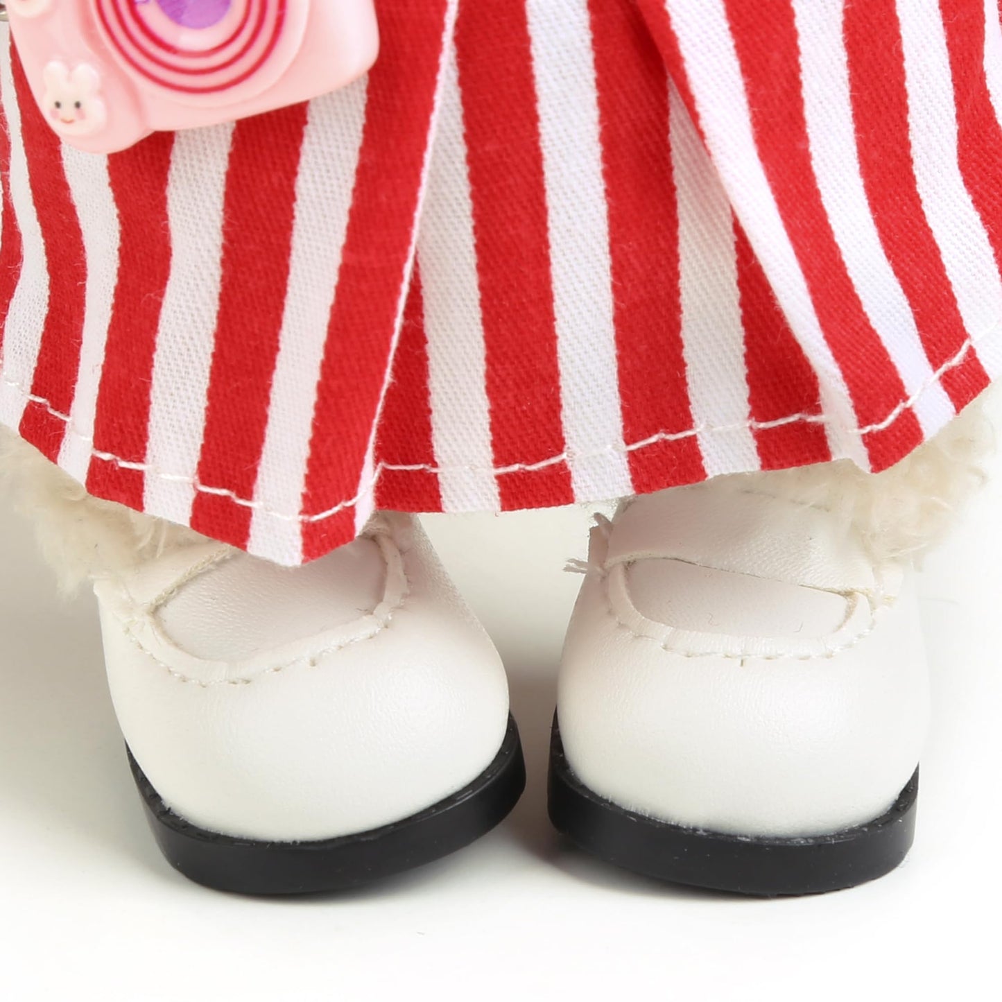 17cm Doll Clothes for Labubu - Kawaii Clown Style Set - Doll's Hat & Doll's Clothing & Doll's Shoes & Camera  Cute Doll Outfit with Accessories for Display  Collectors  Gift - Red (NO Dolls)