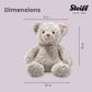 Steiff Honey Teddy Bear Plush Toy, 19" Soft Cuddly Gray Stuffed Animal, Model 113482, Perfect for Kids and Collectors