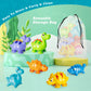 Happymate 52 Pcs Dinosaur Alphabet Learning Toys For Toddlers 2-4, 10 Different Dinosaur Figures, Double Sided Abc Matching Game