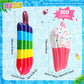 Libima 2 Pcs Giant Pool Floats Large Fruit Food Float Inflatable Pineapple Eggplant Watermelon Ice Lolly Cupcake Pizza Hot Dog R