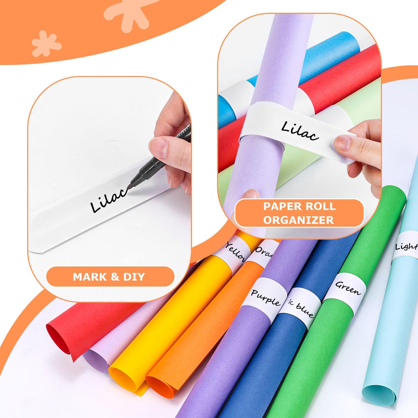 LovesTown 48PCS Slap Bracelets White, Party Slap Bracelets DIY Wrist Bands Bulk Blank Snap Band for Kids Birthday Party Favors S