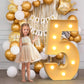 3Ft Marquee Light Up Numbers, Mosaic Numbers For Balloons, Number 5 Balloon Frame, Marquee Light Up Letters, 15Th 25Th 50Th Birt