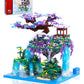 Kimiangel Cherry Blossom Bonsai Tree Set With Lights, Collectible Of Japanese Sakura Tree House Model Building Kit, Birthday For Kids Age 14+&Adults Chineses Architecture