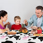 8 Pcs Cow Print Plastic Tablecloth, Farm Animal Themed Parties Tablecovers For Cow Theme Birthday Party Supplies, Black And Whit