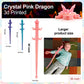 Rwsefk 30 In 3D Printed Dragon, 30Inch Dragon,3D Dragon Toy,Large Dragon Present,Ariculated Crystal Dragon (Peach Colour, 30Inch