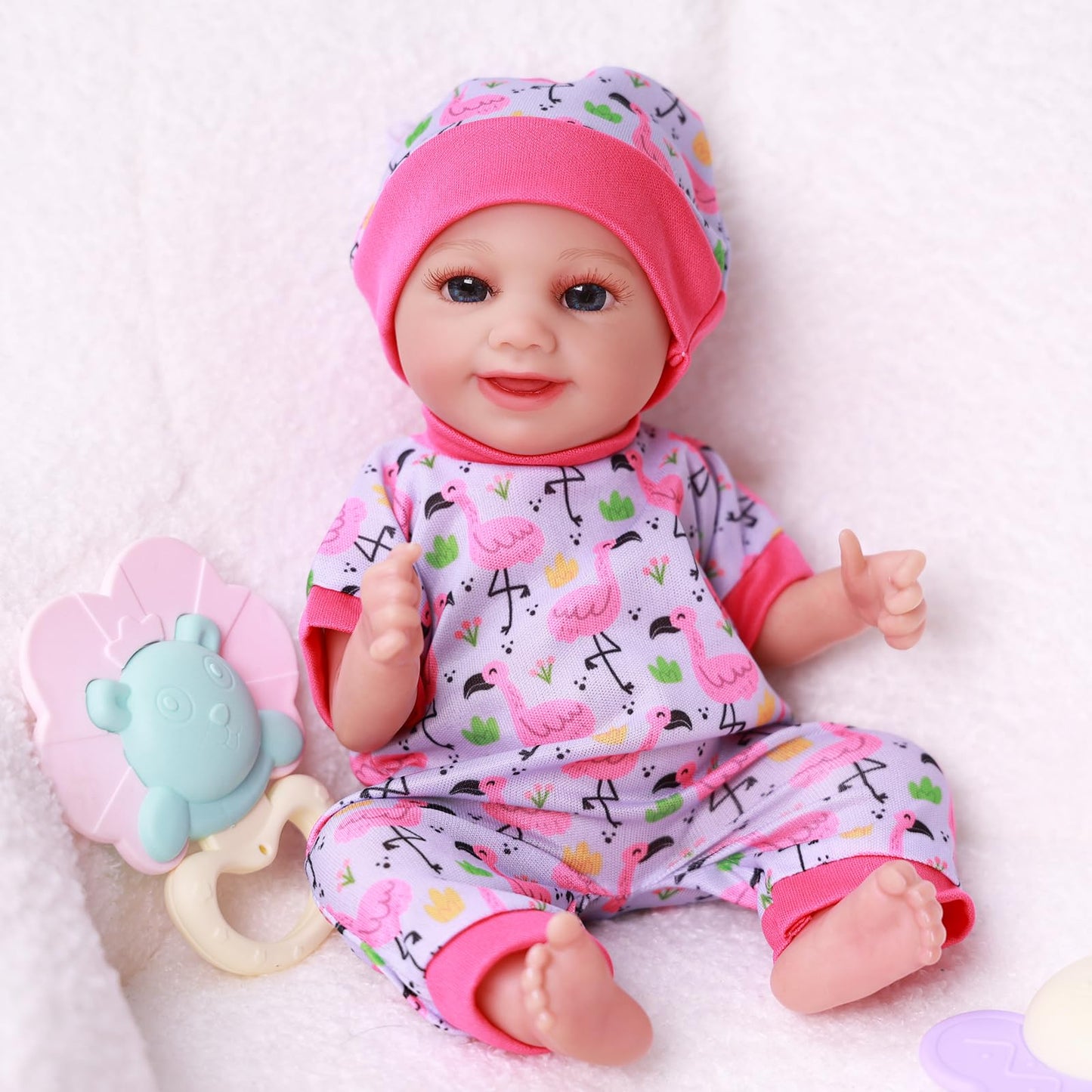 Babeside 6 Sets Reborn Baby Doll Clothes For 10-15 Inch Baby Dolls, Bitty Baby Doll Clothes Baby Doll Accessories Set For Realistic Baby Dolls Girl, 14 Pcs Reborn Doll Clothes