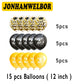 Jonhamwelbor Happy 25Th Birthday Anniversary Balloons (15Pcs 12Inch) 25 Year Old Balloons Decorations 25Th Black And Gold Latex