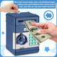 Renvdsa Cartoon Electronic Atm Password Piggy Bank Cash Coin Can Auto Scroll Paper Money Saving Box Gift For Kids (Navy Blue)