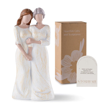 Storieme Mom Birthday Gifts From Daughter: Unique Moms Gift For Mothers Day Christmas Mother Of The Bride Gifts Mother Daughter Figurines Statue