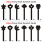 WATINC 30Pcs Fairy Stick Scratch Paper Art Set for Girls Birthday Party, Colorful DIY Craft Kit for Princess Party Favors, Fairy
