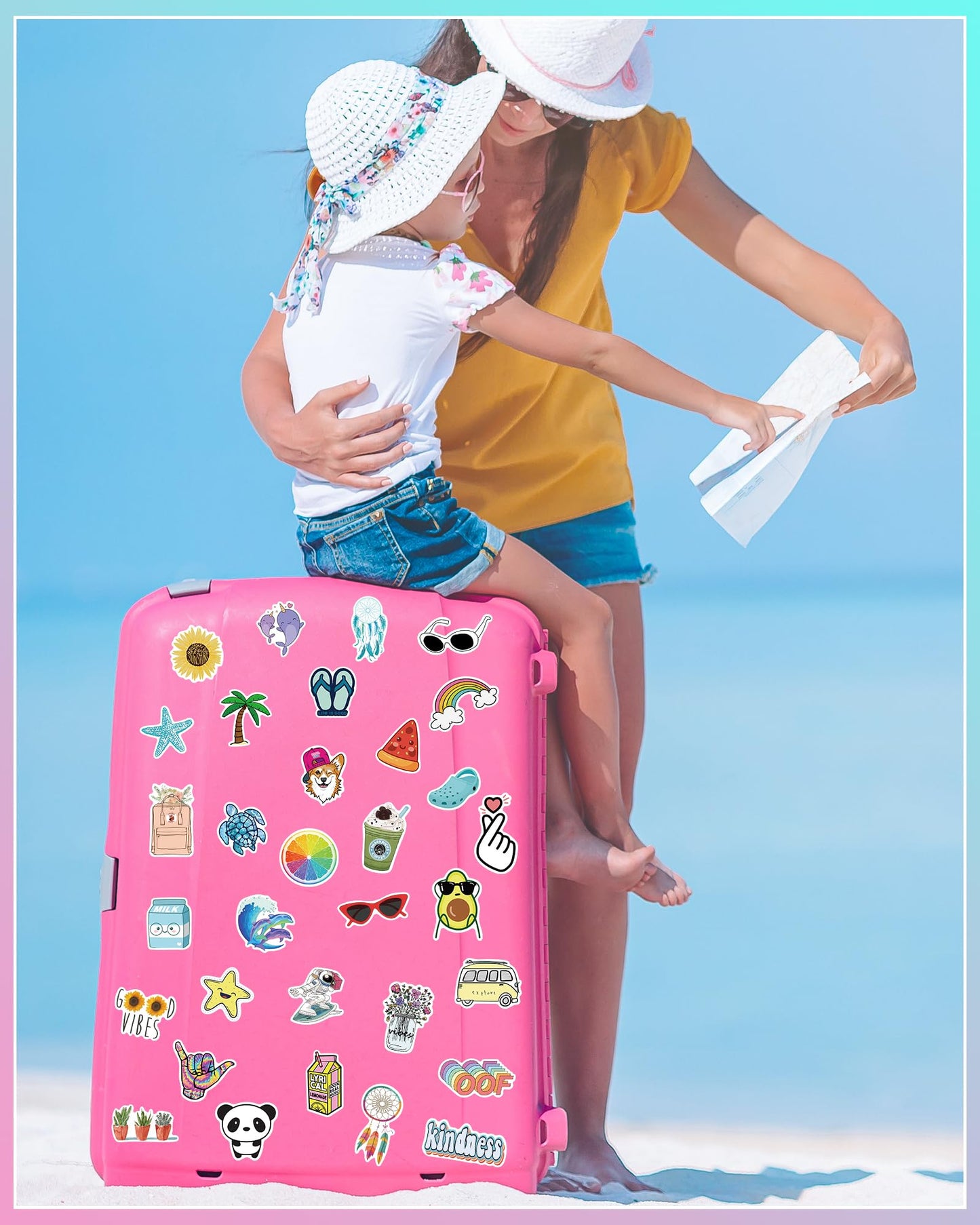 Bekayshad Stickers For Water Bottles, 100 Pack/Pcs Cute Vsco Vinyl Aesthetic Waterproof Stickers Laptop Hydroflask Computer Stickers For Teens Kids Girls
