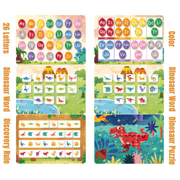 Mikneke Diy Quiet Book For Toddlers, Montessori Busy Book For Kids, Dinosaur Preschool Learning Activities Learning & Education Toys