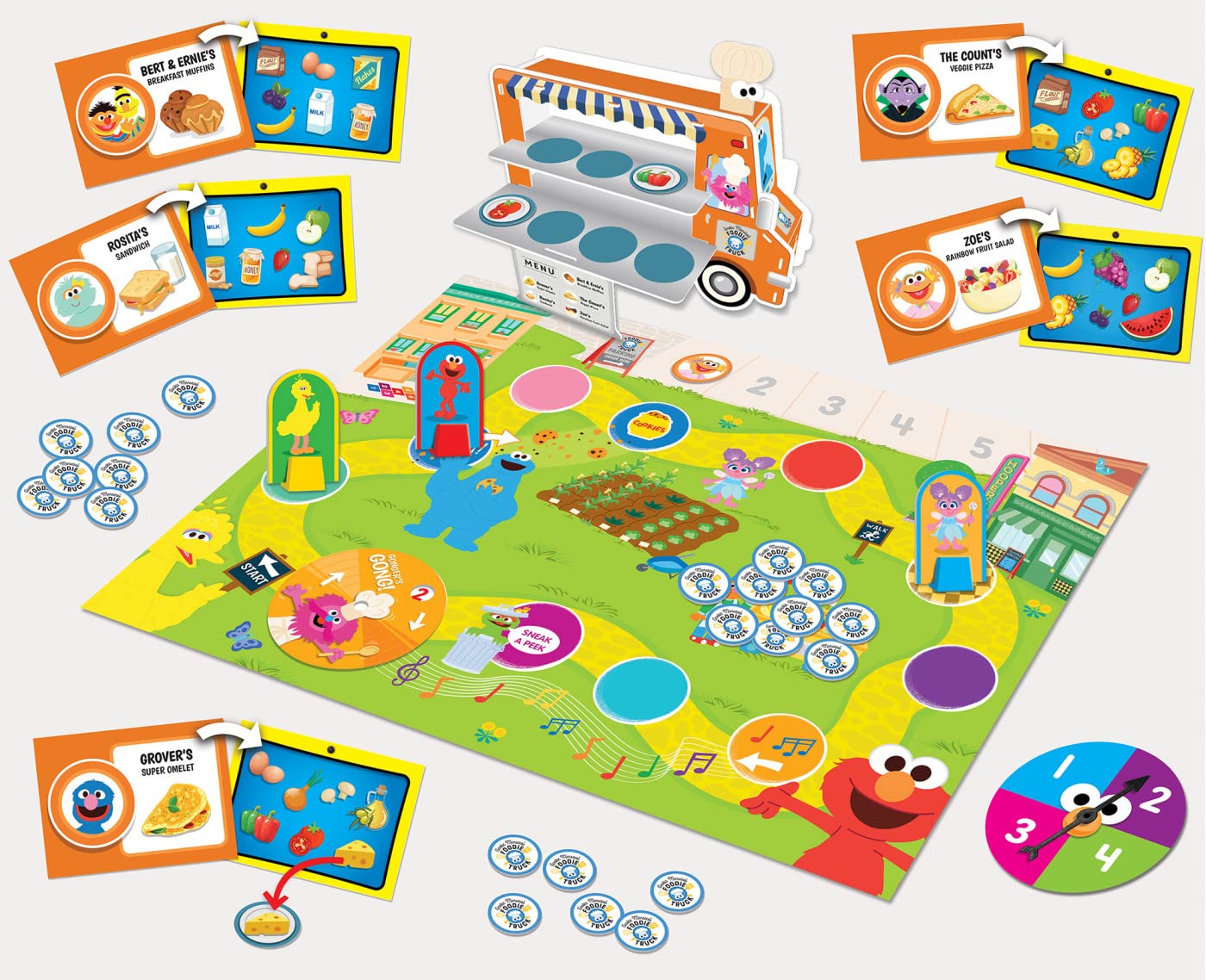 MasterPieces Cooperative Game - Sesame Street Cookie Monster, Team Color, Model 42212