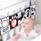 ONEST 4 Sets Black and White Books 0-6 Months High Contrast Sensory Baby Toys 6 to 12 Months Crinkle Touch Feel Teething Carseat
