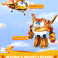 Super Wings 5" Transforming Golden Boy Airplane Toy Action Figure - Plastic, Multicolor, Model US750231, Perfect Birthday Gift for Kids