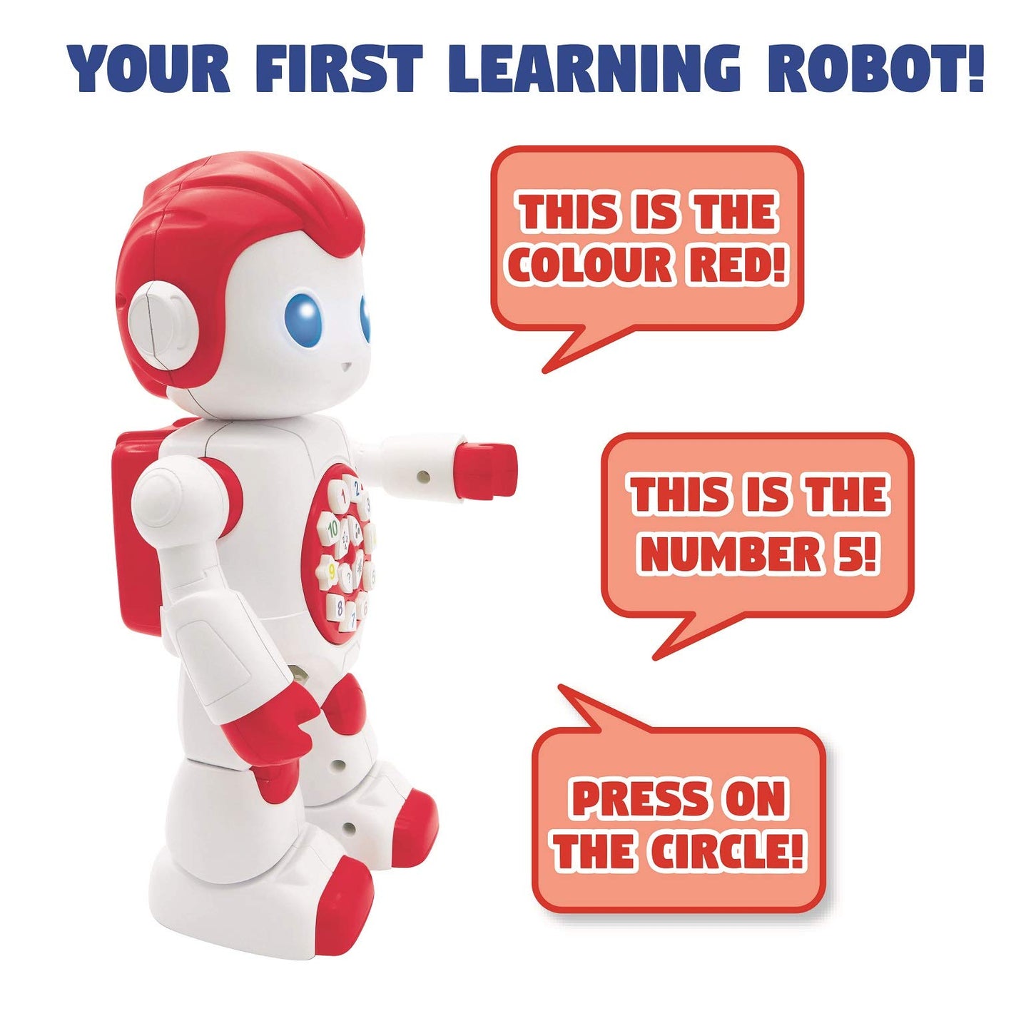 Lexibook Powerman Baby Smart Interactive Toy Learning Robot Toy for Kids Dancing Plays Music Quiz Numbers Shapes Colors Boy Girl