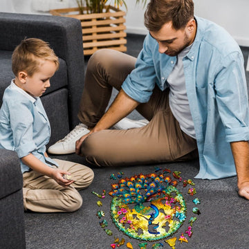 Woodbests Wooden Jigsaw Puzzle For Adults, Mandala Peacock Puzzle (M, 190Pcs, 11.8'X11.1') Beautiful Wooden Box, Puzzle Wood Unique Shape, Birthday Gifts For Adults And Kids Family Game