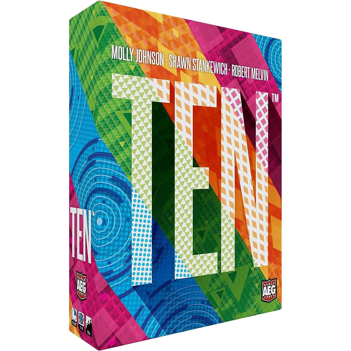 Alderac Entertainment Group (Aeg) Ten, Fast And Fun Card Game, Push Your Luck, Family, Casual, Ages 10+, 1-5 Players, 15-30 Min,