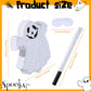 Aoriher Halloween Ghost Piñata Spooky White Ghost Piñata With Stick And Blindfold Halloween Hanging Decoration Mexican Piñata For Birthday Game Halloween Party Supplies
