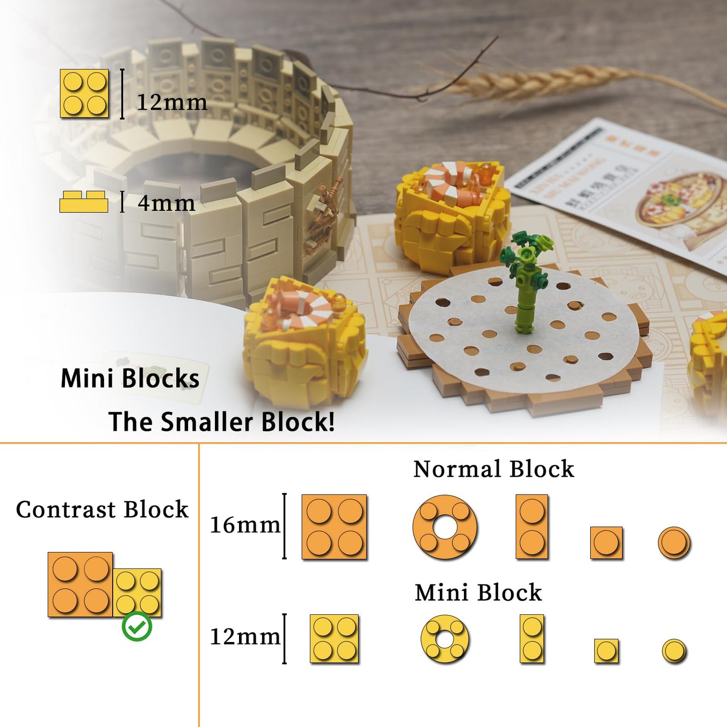 ENJBRICK Mini Building Blocks Teapot Kit for Adutls,Cute City Tea Shop Building Set for Girls 8-12 Years 690 pcs