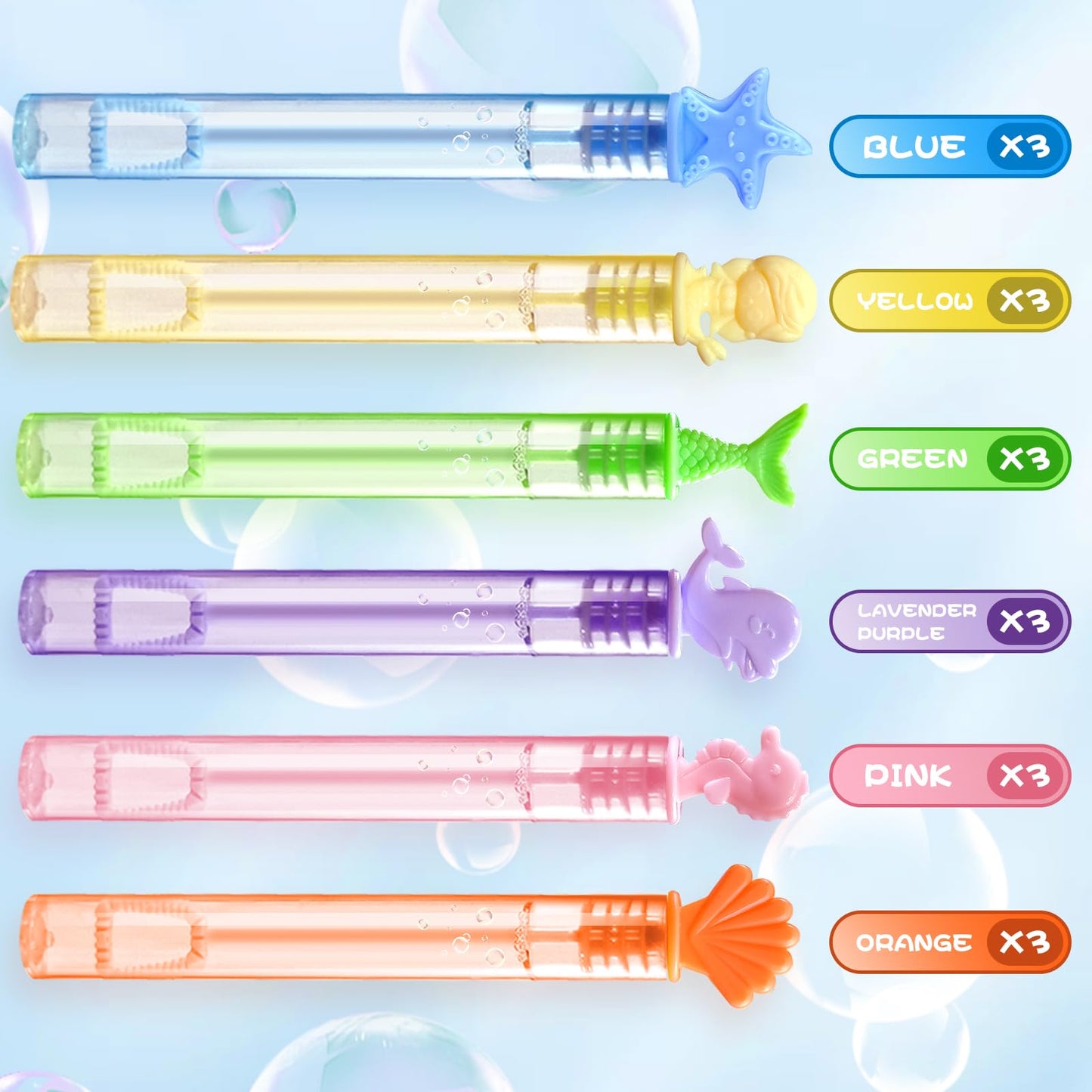 Tqu 18 Pack Bubble Wand Toys, Bubble Maker For Kids Party Favor, Summer Toy Birthday Favors For Boys Girls, Classroom Prizes Tre
