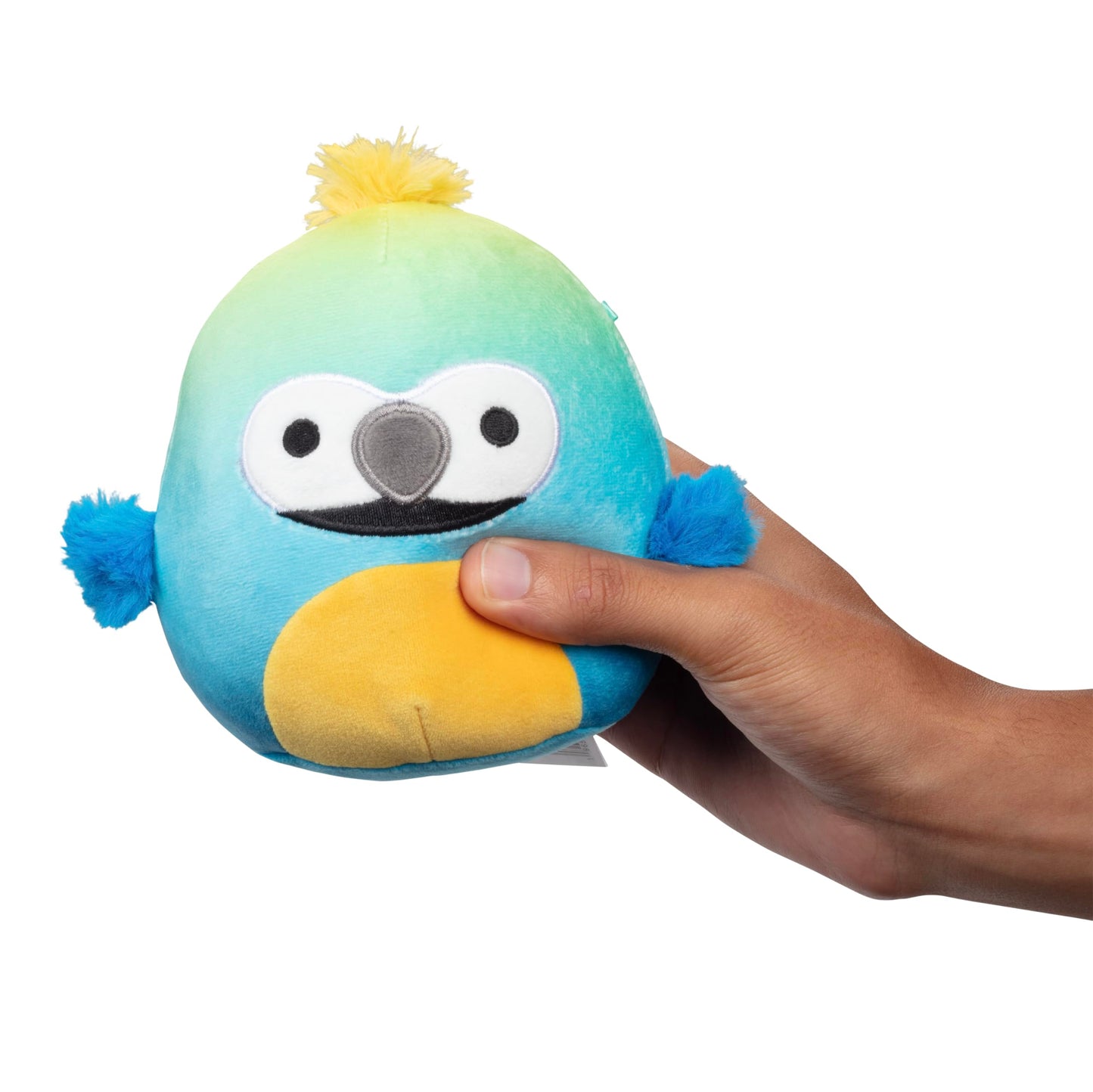 Squishmallows Original 5-Inch Baptise The Macaw Plush Toy - Blue Polyester Mini Stuffed Animal - Collectible Gift for Kids