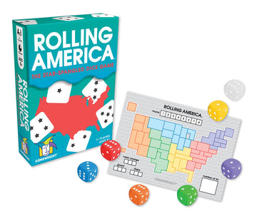 Gamewright Rolling America, The Star Spangled Dice Action Game Multi-Colored, 5',96 Months To 192 Months