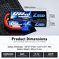 Zeee 3S Lipo Battery 5200mAh 11.1V 80C with EC5 Connector Hard Case Battery for RC Car Boat Truck Helicopter Airplane Racing Mod